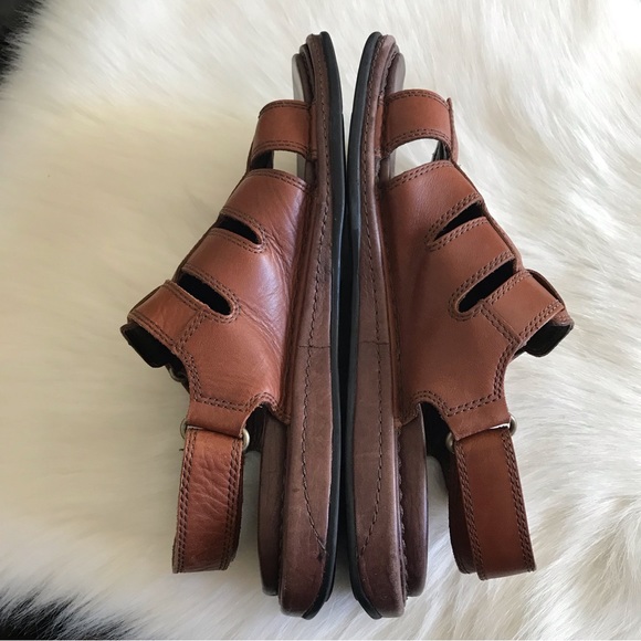 Timberland ⚜️ Brown Genuine Leather Men’s Sandals - Picture 6 of 14